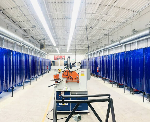 welding booths at the Institute of Technical Trades